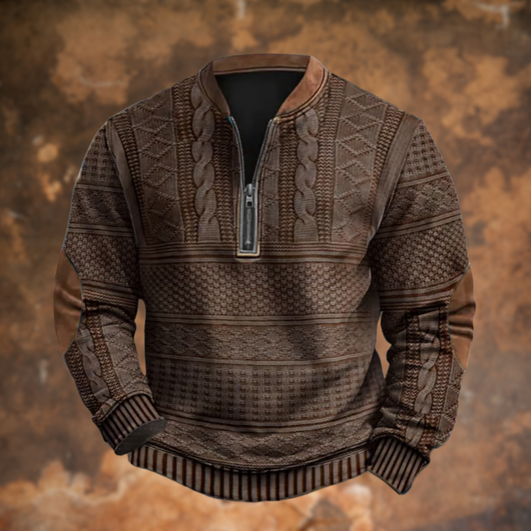Νathan | Κομψό Pullover με Μισό Φερμουάρ